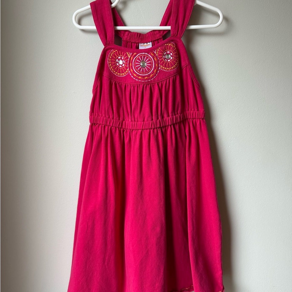Vintage Gymboree (2010) Red Embroidered Kids Dress, size 6